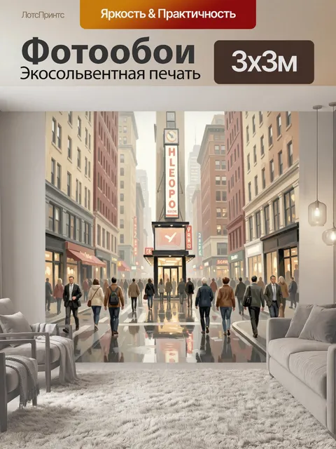 300 × 300 см · Экосольвентная печать