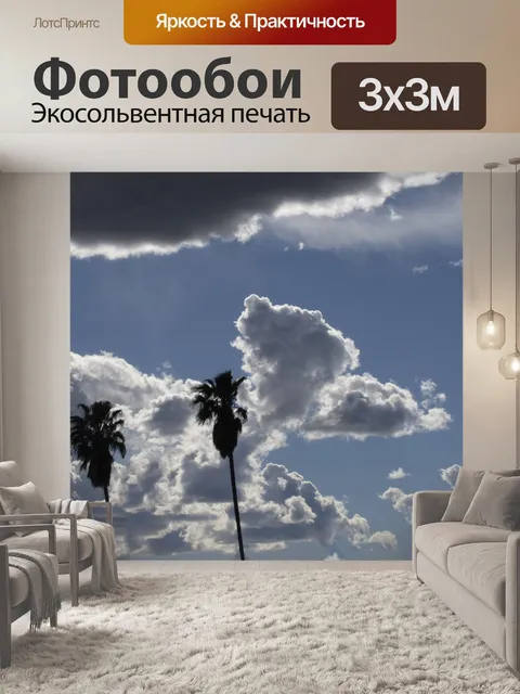 Фотообои Пальмы и облака