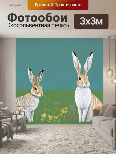 Фотообои с зайцем