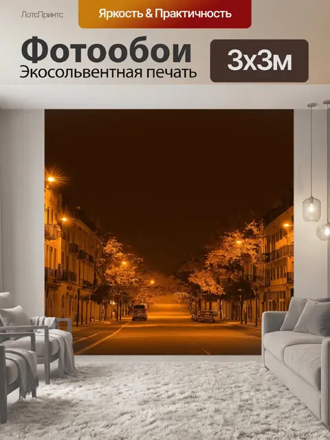 Фотообои ночь в стиле сепия