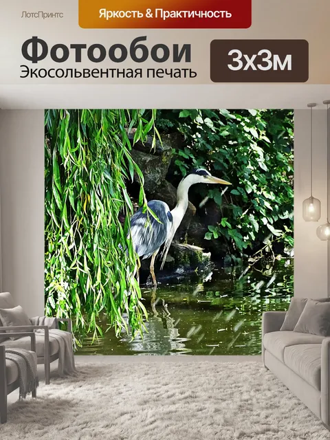 Фотообои Серая цапля