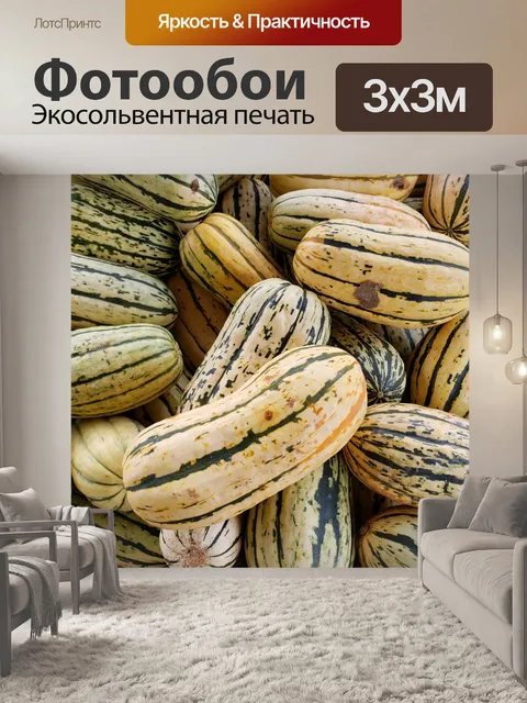 Фотообои Полосатые тыквы