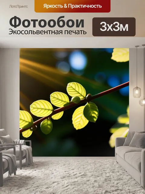 Фотообои душистый кофе на утреннем солнце
