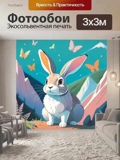 Фотообои заяц в горах