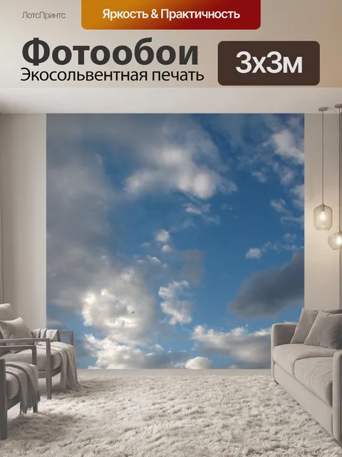 Фотообои Облака с птицей