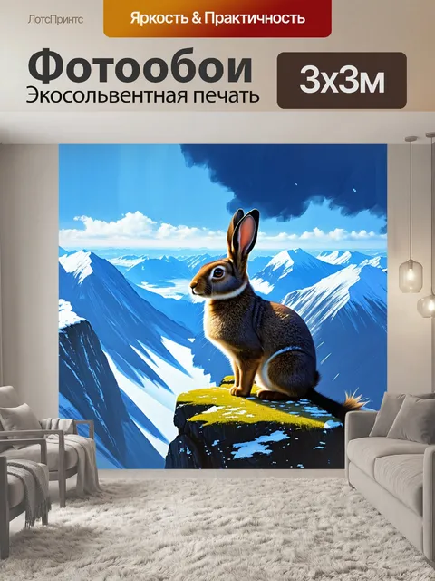 Фотообои окруженный снежными горами