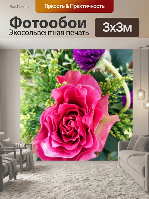 Фотообои розовая роза