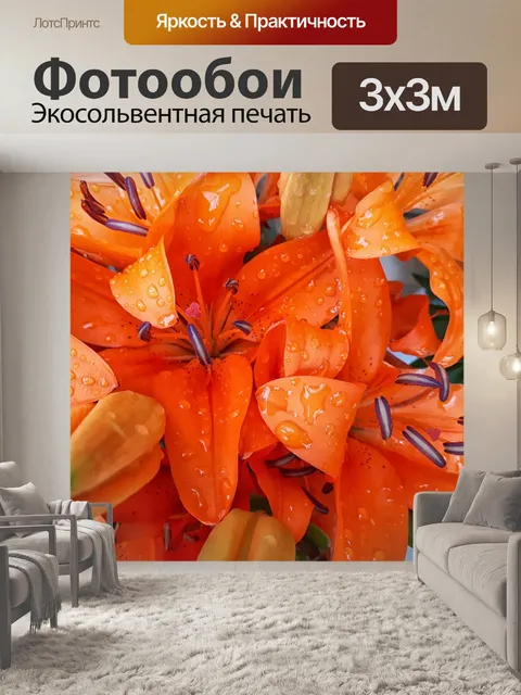 Фотообои Оранжевый цветок