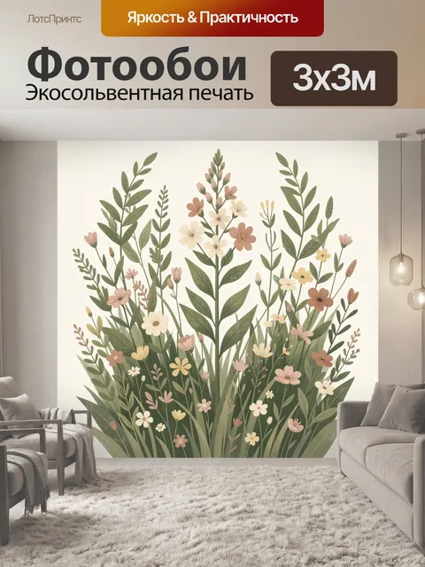 Фотообои Полевые цветы и травы