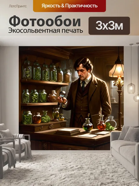 Фотообои сцена в старинной аптеке