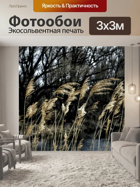 Фотообои Золотой трава