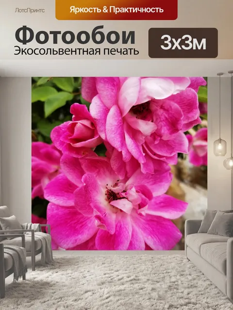 Фотообои Вертикальное распыление роз