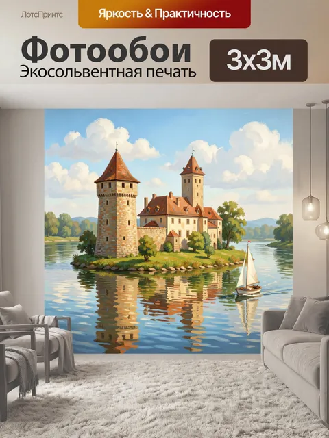 Фотообои Средневековый замок у воды