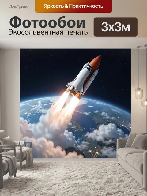 Фотообои Космический шаттл над Землей