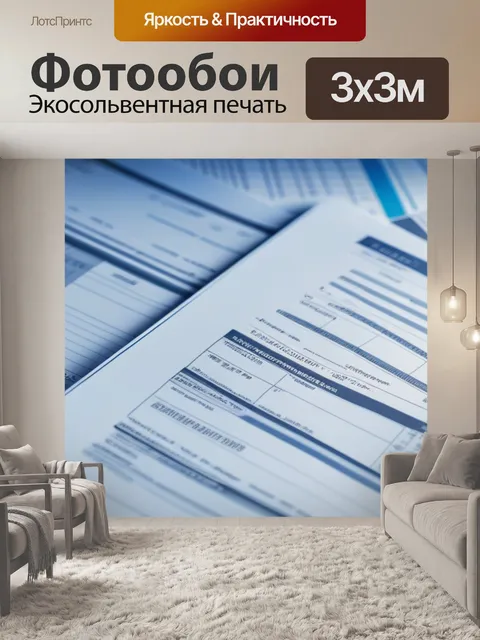 Фотообои финансовые документы на столе