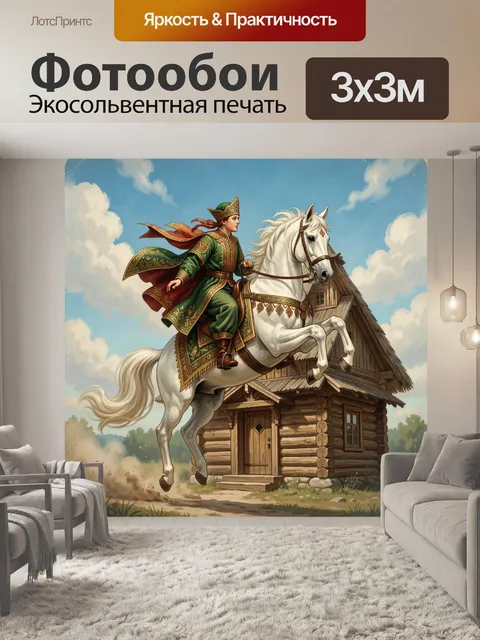 Фотообои Всадник на белом коне