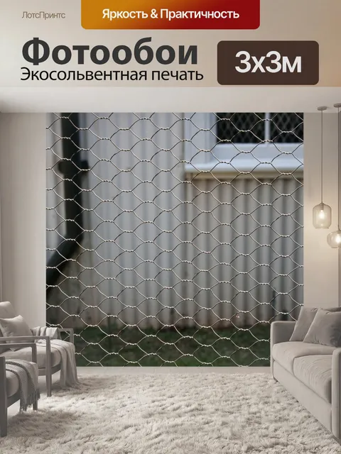 Фотообои Шестигранный провод со старым домом