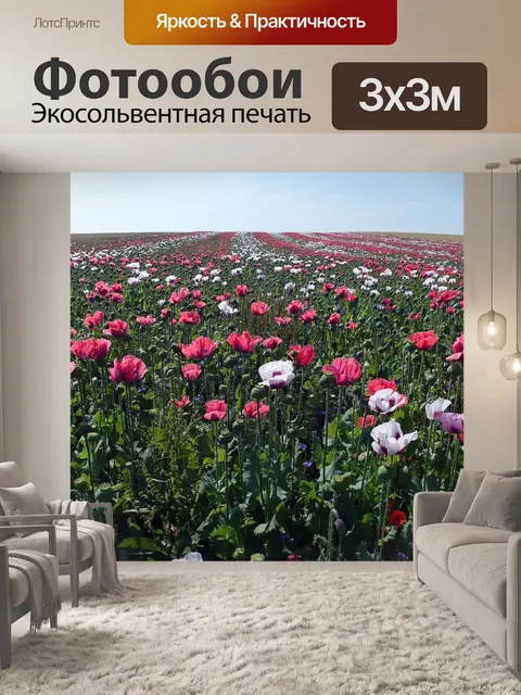 Фотообои Маковое поле