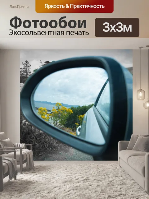 Фотообои Зеркало заднего вида