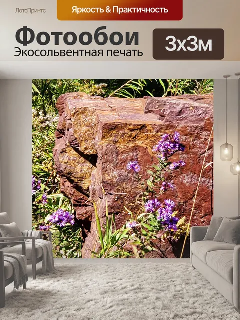 Фотообои цветы и рок