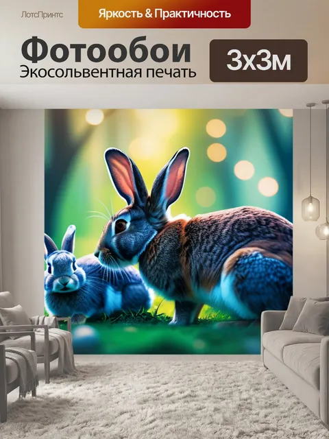 Фотообои с кроликами