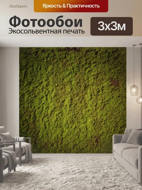 Фотообои доска объявлений, утопающая в зеленом мхе, являет собой идеальный контраст между человеческим и природным