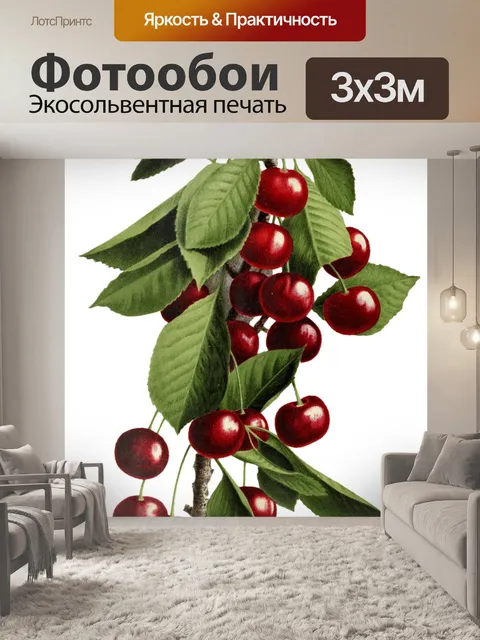 Фотообои Плоды черешни винтажные старые