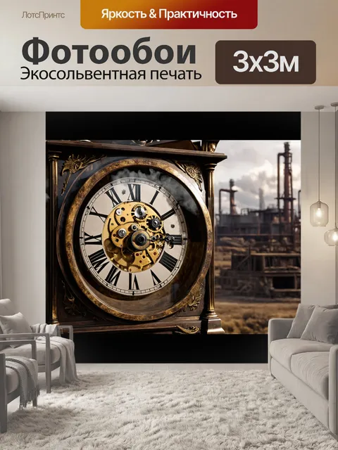 Фотообои часы в стиле стимпанк