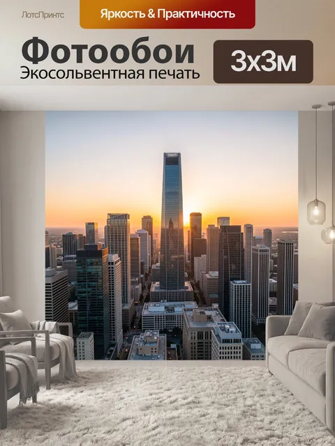Фотообои Небоскребы на закате