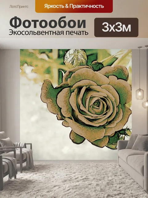 Фотообои Роза Иллюстрация