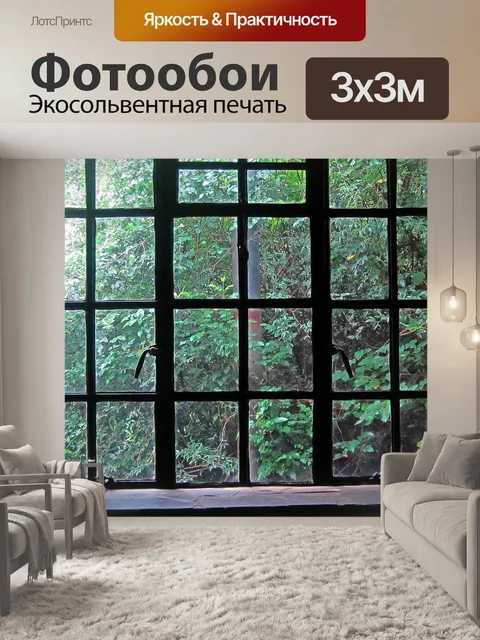 Фотообои Секционная рама окон