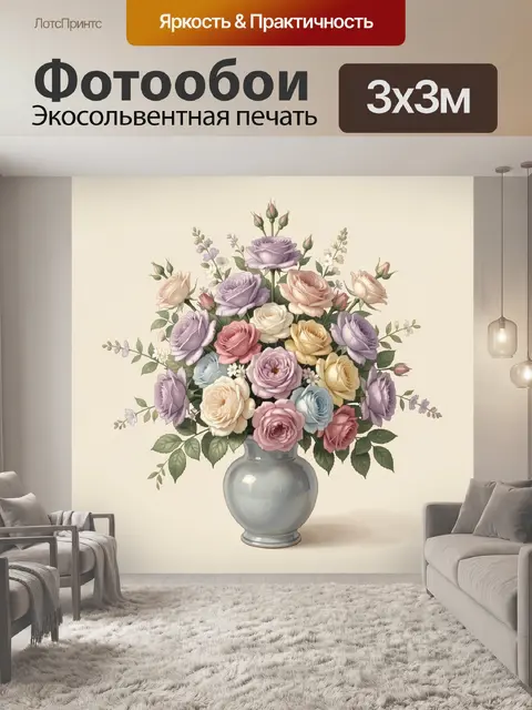 300 × 300 см · Экосольвентная печать