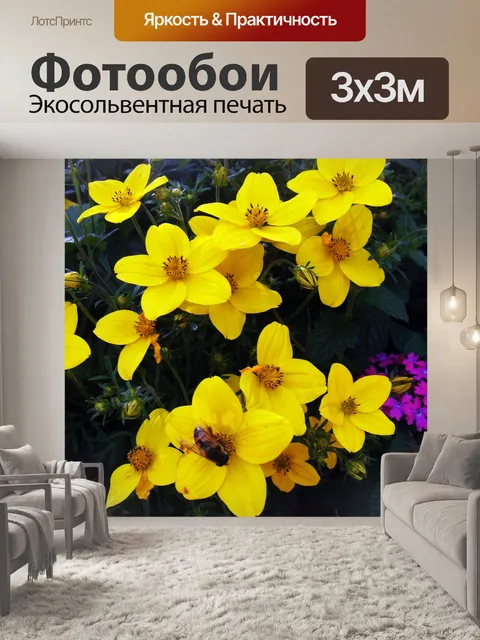 Фотообои Желтые цветы