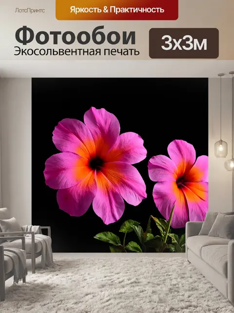 Фотообои цветы в стиле кинематографический