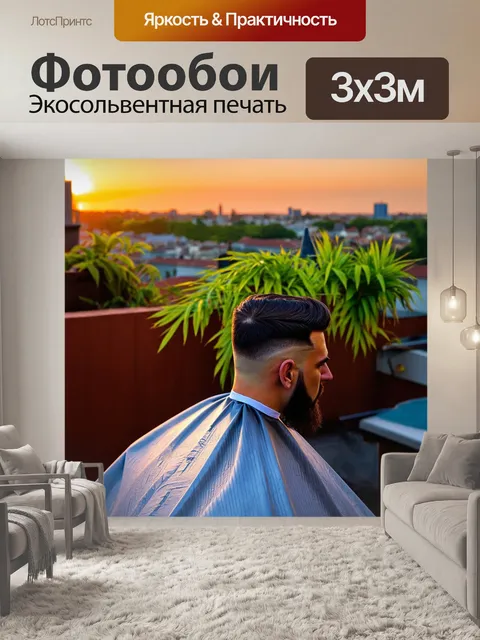 Фотообои парикмахерская на крыше