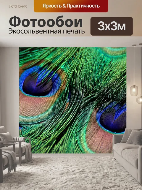Фотообои Павлинье перо