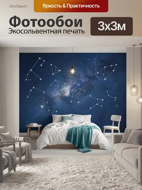 Фотообои Звездное небо с созвездиями