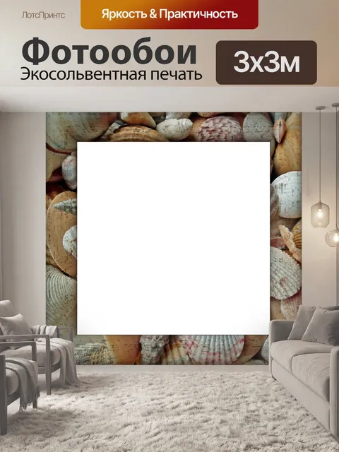 Фотообои Фоторамка рамка праздник ракушки