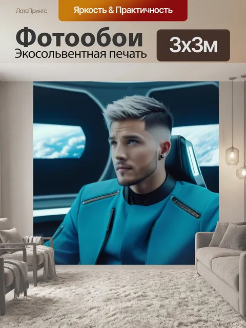 Фотообои модные стрижки в космическом корабле