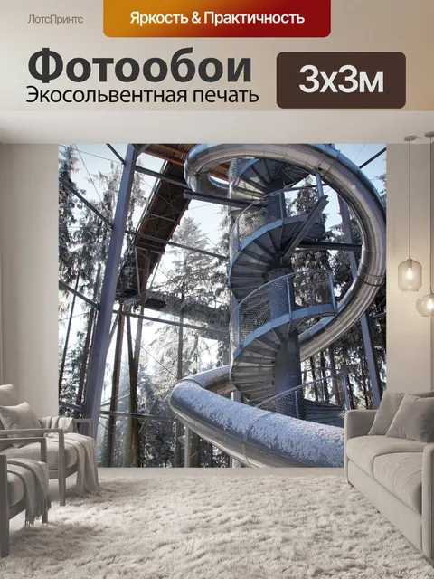 Фотообои Тропа через верхушки деревьев