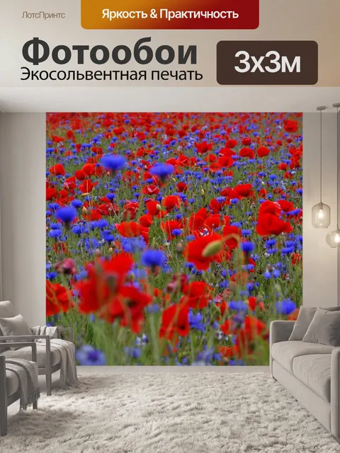 Фотообои Маковое поле