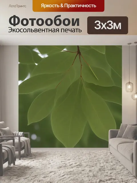 Фотообои плотные зеленые