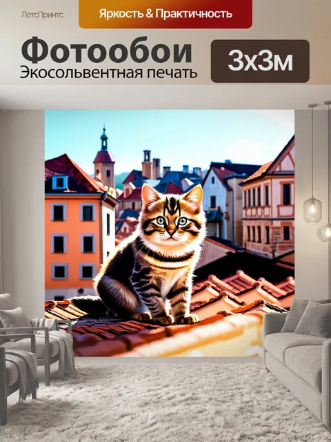 Фотообои изображение маленькой кошки