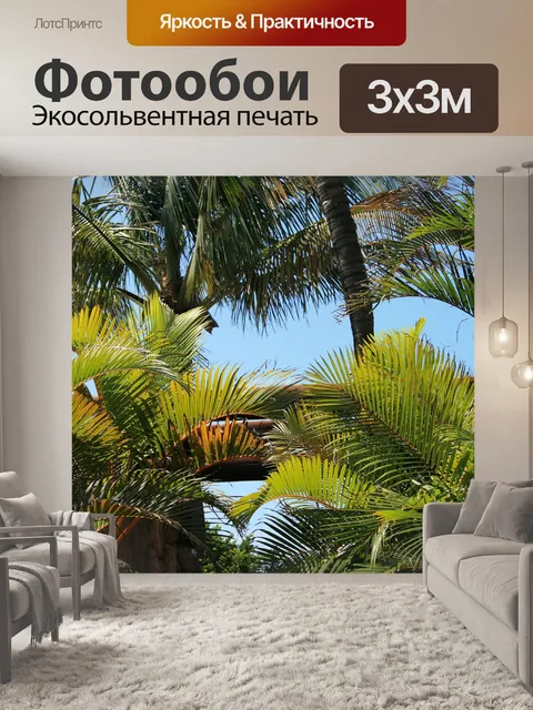 Фотообои арочные пальмовые листья