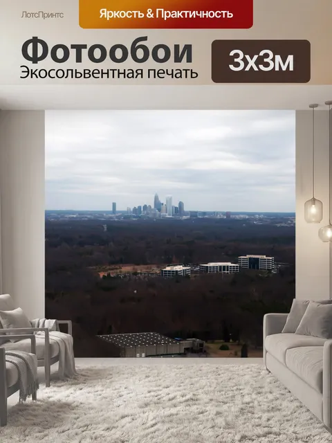 Фотообои Вид с воздуха на Charlotte City
