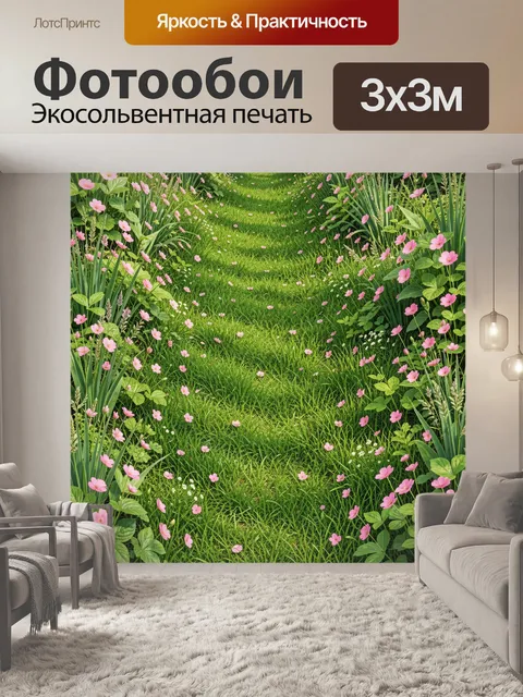 Фотообои Цветущая тропинка в саду