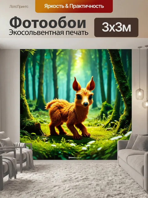 Фотообои сказочный лес с магическими существами