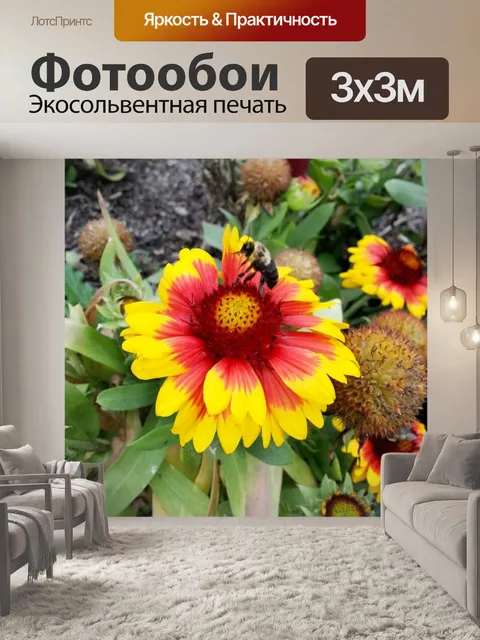 Фотообои Bumble Bee в полете