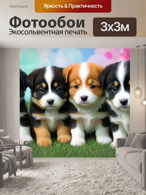 Фотообои с щенятами