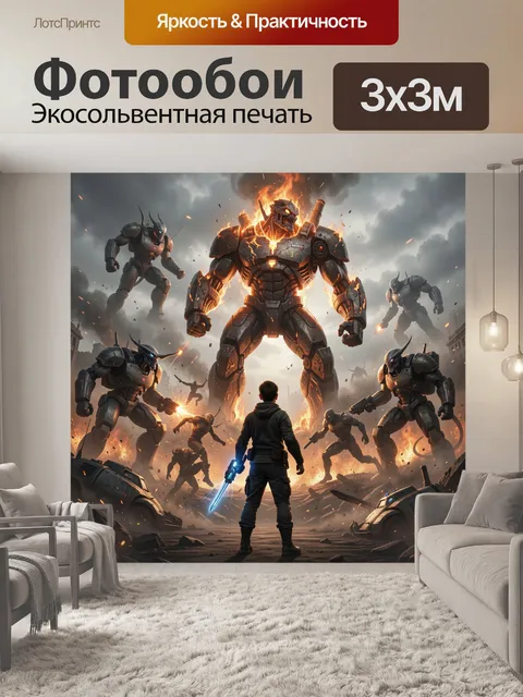 Фотообои Схватка с огненными исполинами